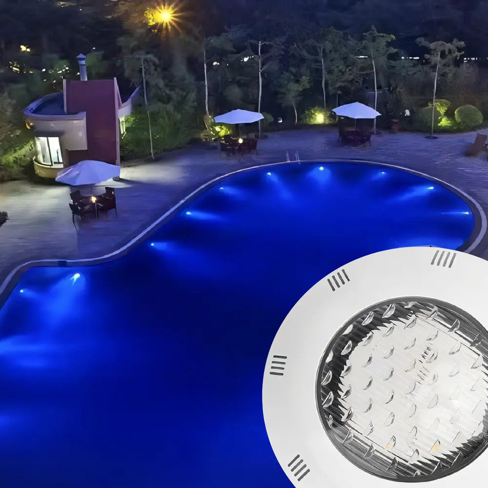 Foco Led Para Piscina Con 7 Luces De Colores 12w Colores Rgb Sumergible Con Control Remoto Ip68