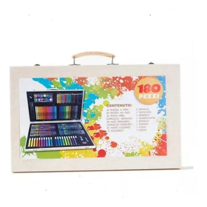 Set de Arte 180 Piezas – Kit Completo de Dibujo y Pintura