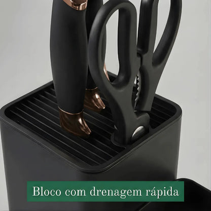 Kit de Utensilios de Cocina Silicona 19 Piezas – Mango Madera, No Raya Antiadherente