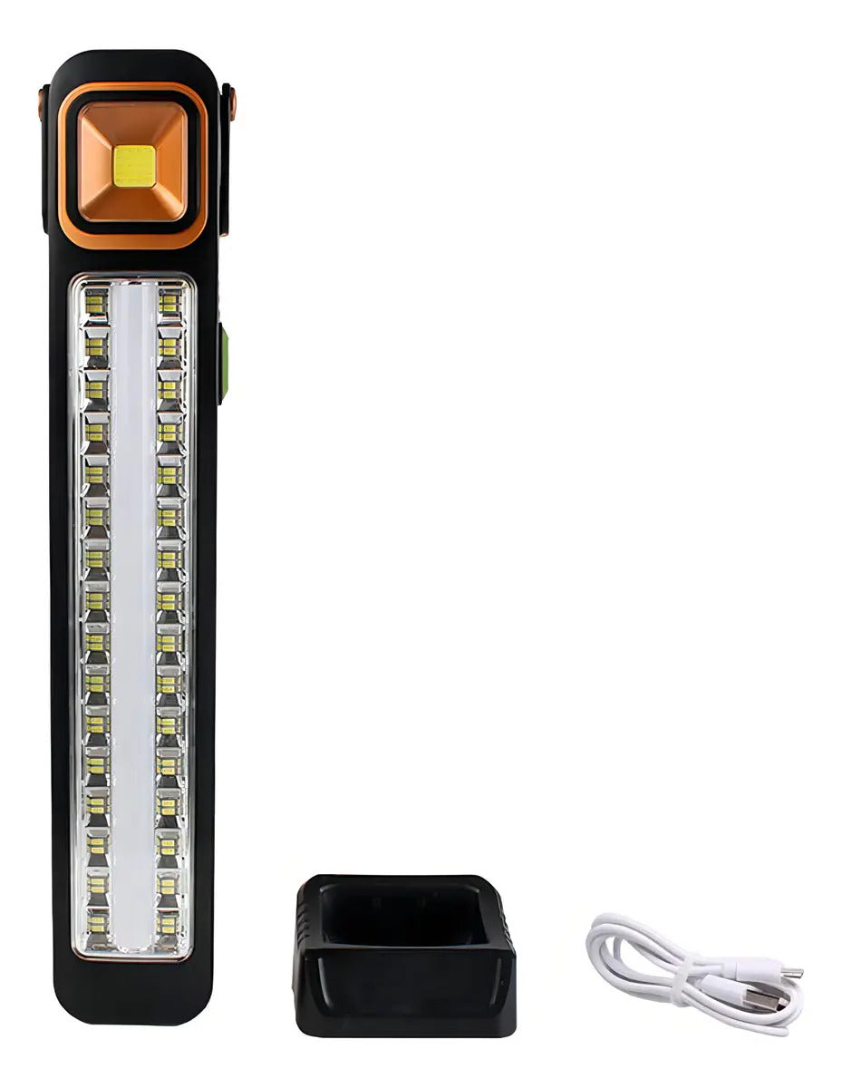 Lámpara LED Solar de Emergencia 48 LED + COB – Recargable 3600mAh, Encendido Automático