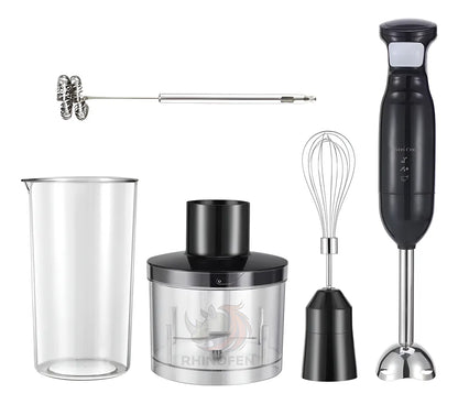 Minipimer Batidora de Mano 5 en 1 – 300W con Jarra 600ml y Accesorios