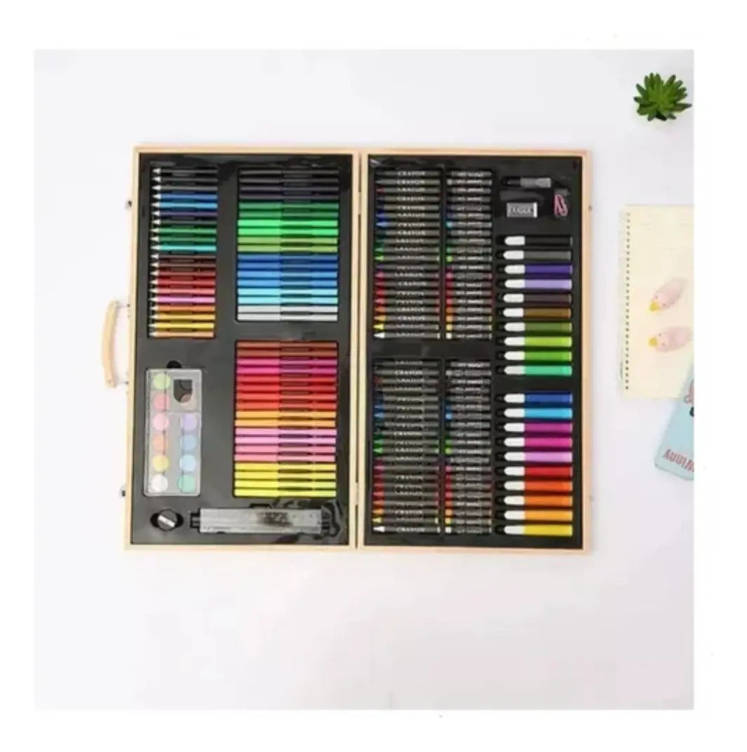 Set de Arte 180 Piezas – Kit Completo de Dibujo y Pintura