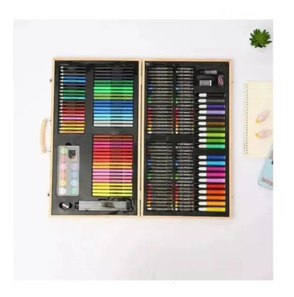 Set de Arte 180 Piezas – Kit Completo de Dibujo y Pintura