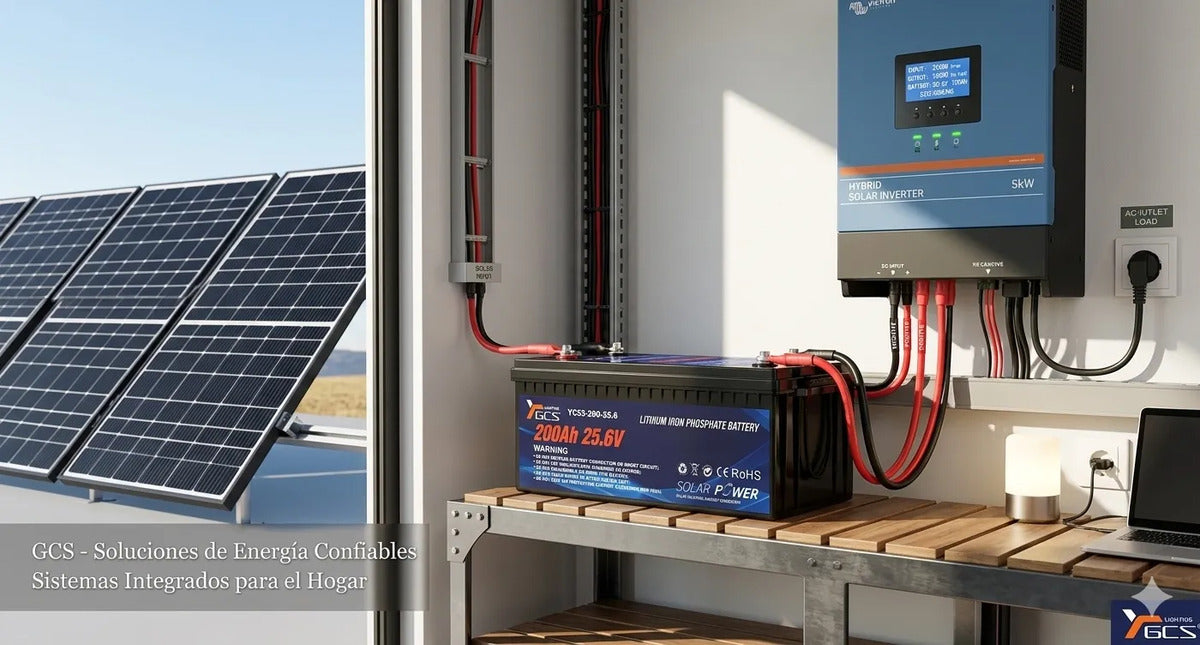 Batería LiFePO4 24V 200Ah con BMS – 6000 Ciclos para Sistemas Solares de Alta Potencia