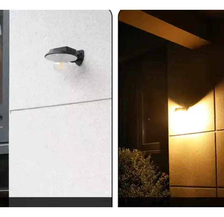 Lámpara Solar LED de Pared con Sensor de Movimiento – Pack 2 Unidades, Luz Cálida