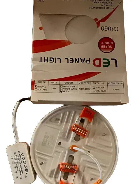 2 Focos Embutidos Led 24w Adaptable Redondo Luz Blanca Fria