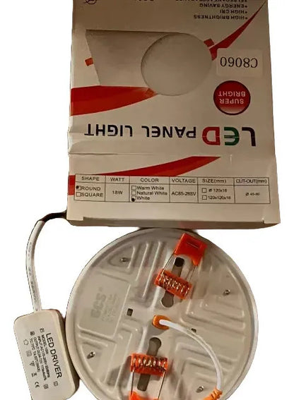 2 Focos Embutidos Led 24w Adaptable Redondo Luz Blanca Fria