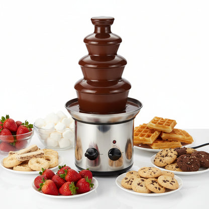 Fuente de Chocolate Fondue 4 Niveles – Acero Inoxidable