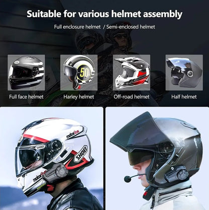 Intercomunicador Bluetooth Casco Moto | 70H Manos Libres Negro