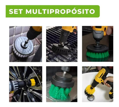 Set de 10 Cepillos de Limpieza para Taladro con Extensor