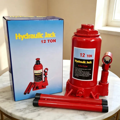 Gata Hidráulica Tipo Botella 12 Ton | Válvula Seguridad 46.5cm