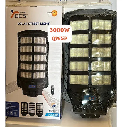 Reflector Solar LED 3000W | IP67 Sensor + Control Remoto + Soporte