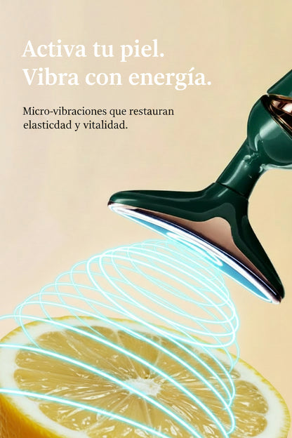 Masajeador Facial Vibratorio Cabeza T | 6000 RPM Reafirmante Dorado