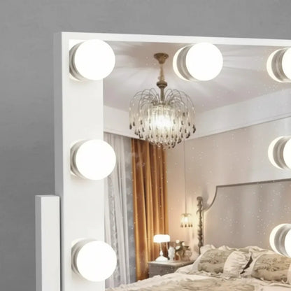 Espejo Tocador Maquillaje Profesional Led 9 Luces Usb 360°