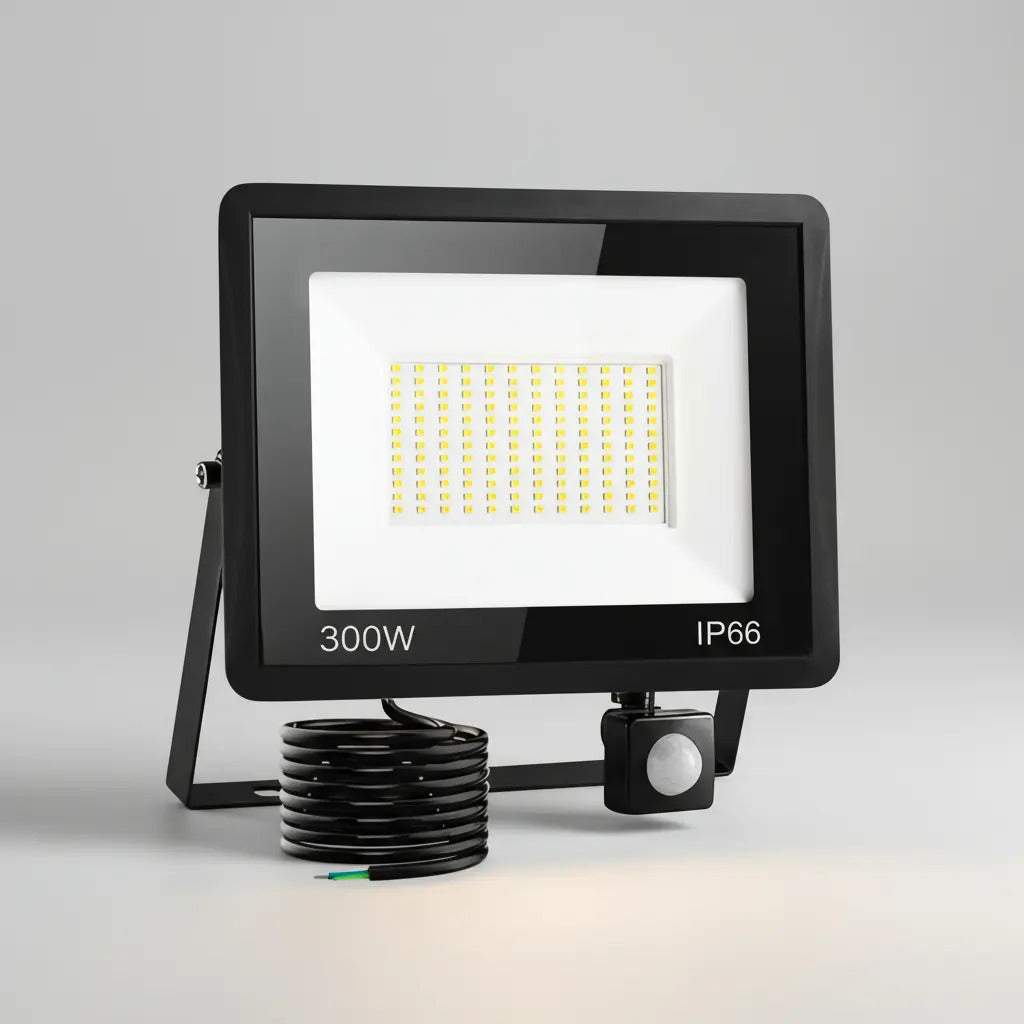 Pack 2 Focos LED 300W Sensor Movimiento IP66