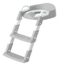 Asiento Entrenador de Baño con Escalera Ajustable Plegable para Bebés Gris