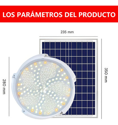 Lámpara LED Plafón Solar 200W Luz Blanca Fría Interior/Exterior