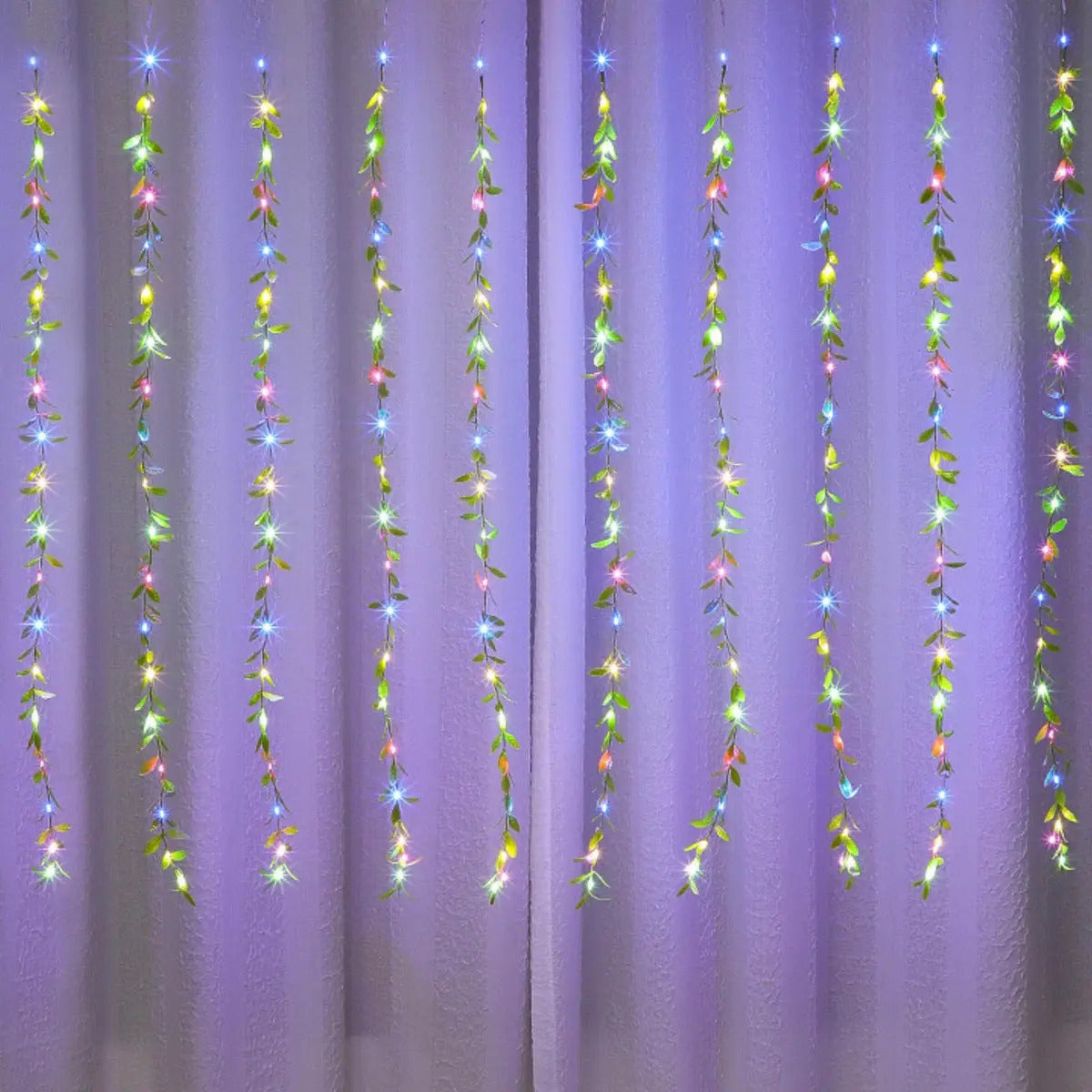 Cortina LED Hiedra Decorativa 200 Luces – Enredadera Artificial