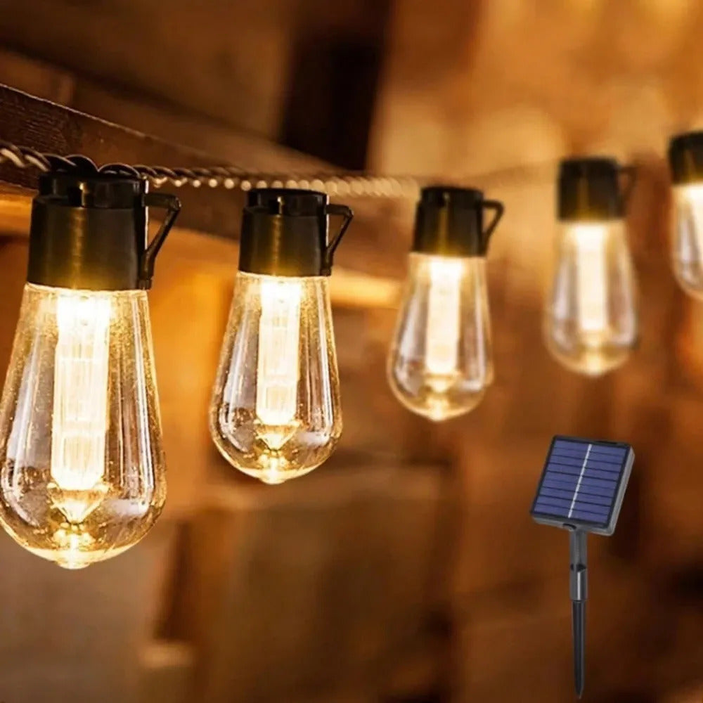 Guirnalda Solar LED Vintage 10 Metros – 10 Ampolletas