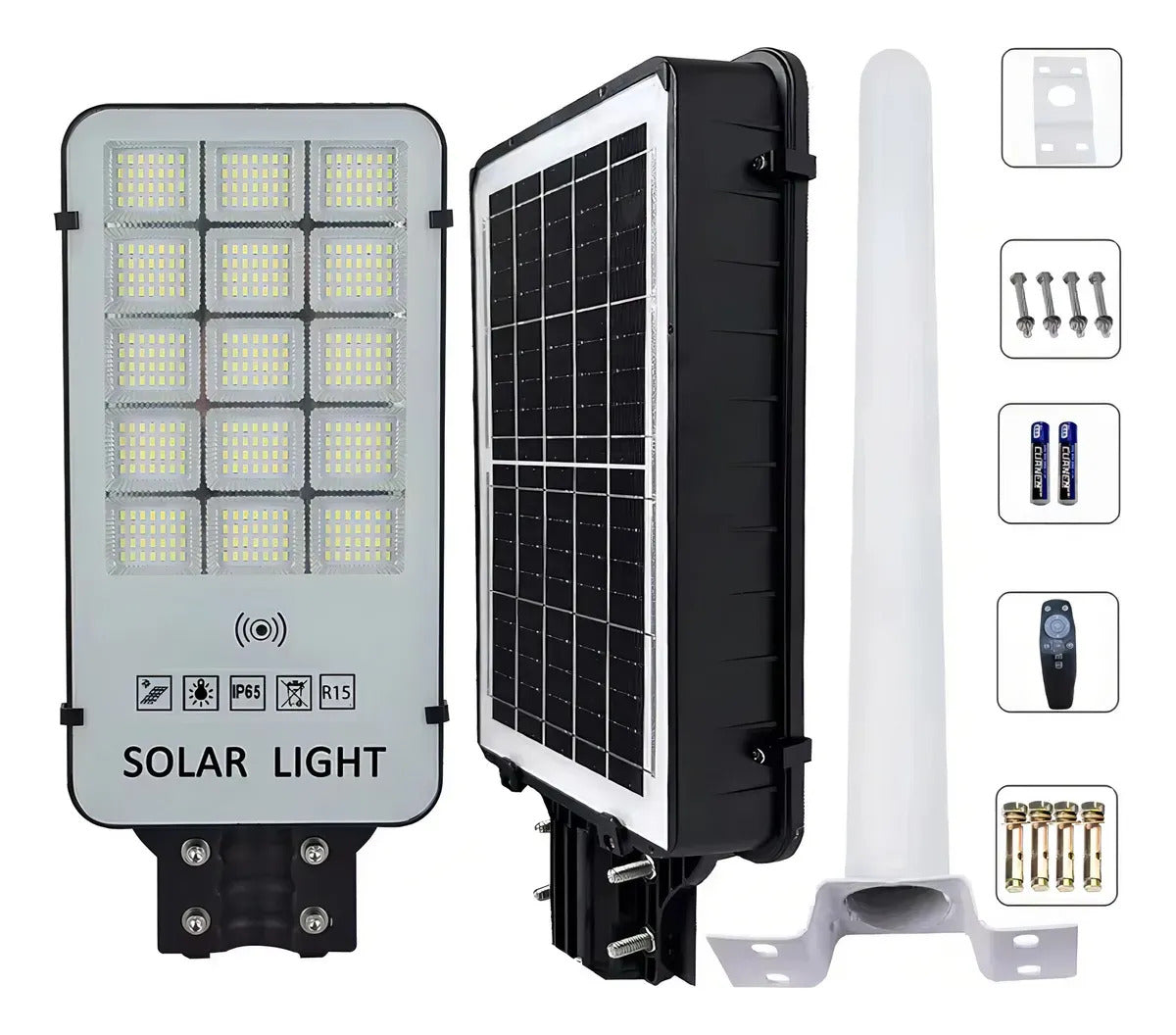 Foco Solar 3000w Alumbrado Publico Sensor + Control + Soporte