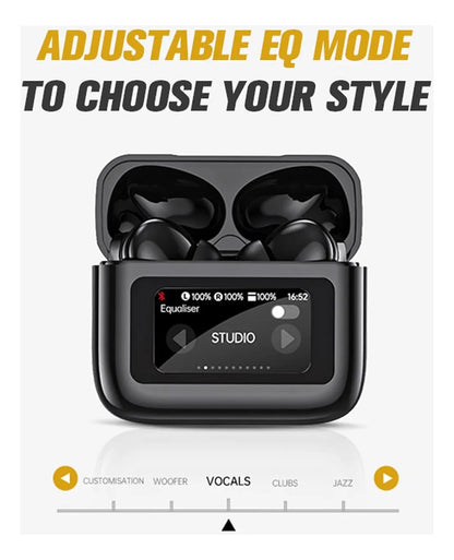 Audífonos Bluetooth TWS A9Pro – IPX6, Cancelación de Ruido, Estuche 500mAh, Siri/Google