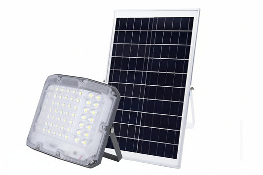 Foco Reflector Solar LED 300W – Panel Independiente, 4 Modos, Control Remoto