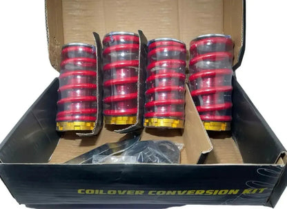 Kit x4 Espirales Regulables Coilover Universal | Suspensión Ajustable Tuning