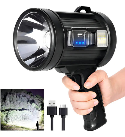 Linterna Táctica 90000 Lúmenes | LED Potente Resistente al Agua