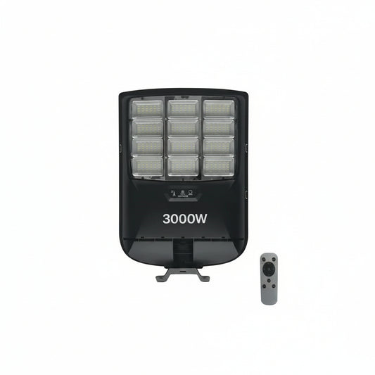 Foco Solar LED 3000W con Poste Luz Blanca Exterior C8483