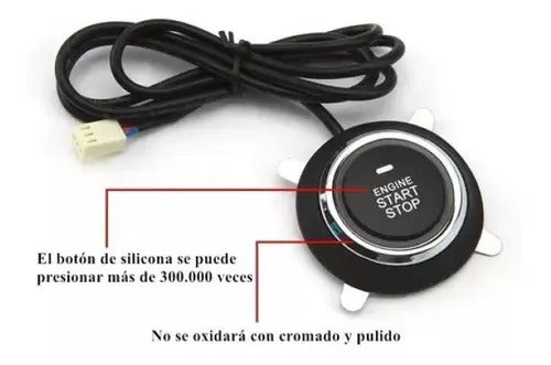 Botón Start Stop RFID Auto | Encendido Sin Llave Antirrobo 12V