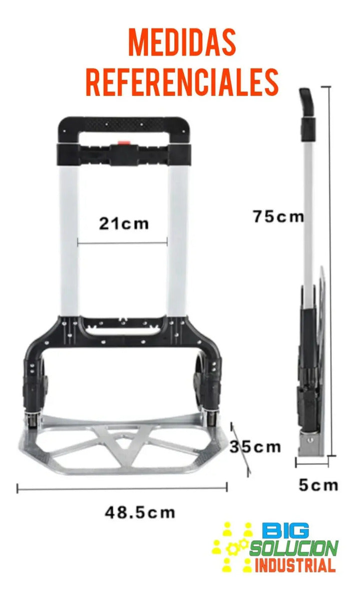 Carro De Aluminio Plegable Tipo Yegua Soporta Hasta 130 Kg. Resistente