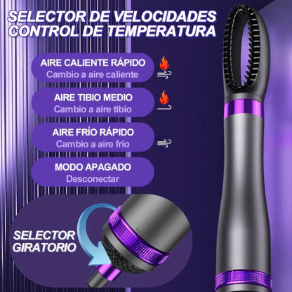 Cepillo Secador Eléctrico 5 en 1 Iones Negativos 1000W