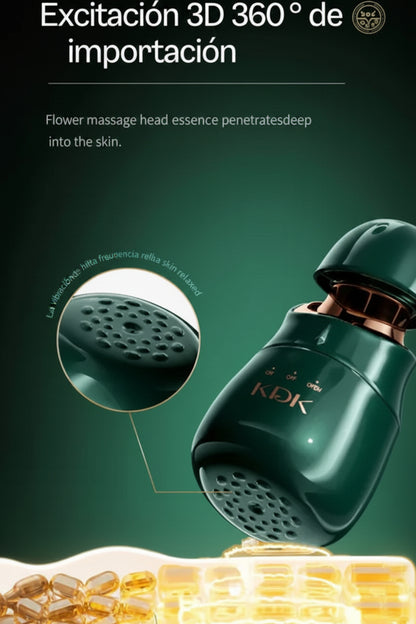 Masajeador Facial Vibratorio Cabeza T | 6000 RPM Reafirmante Dorado