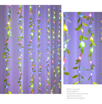 Cortina LED Hiedra Decorativa 200 Luces – Enredadera Artificial
