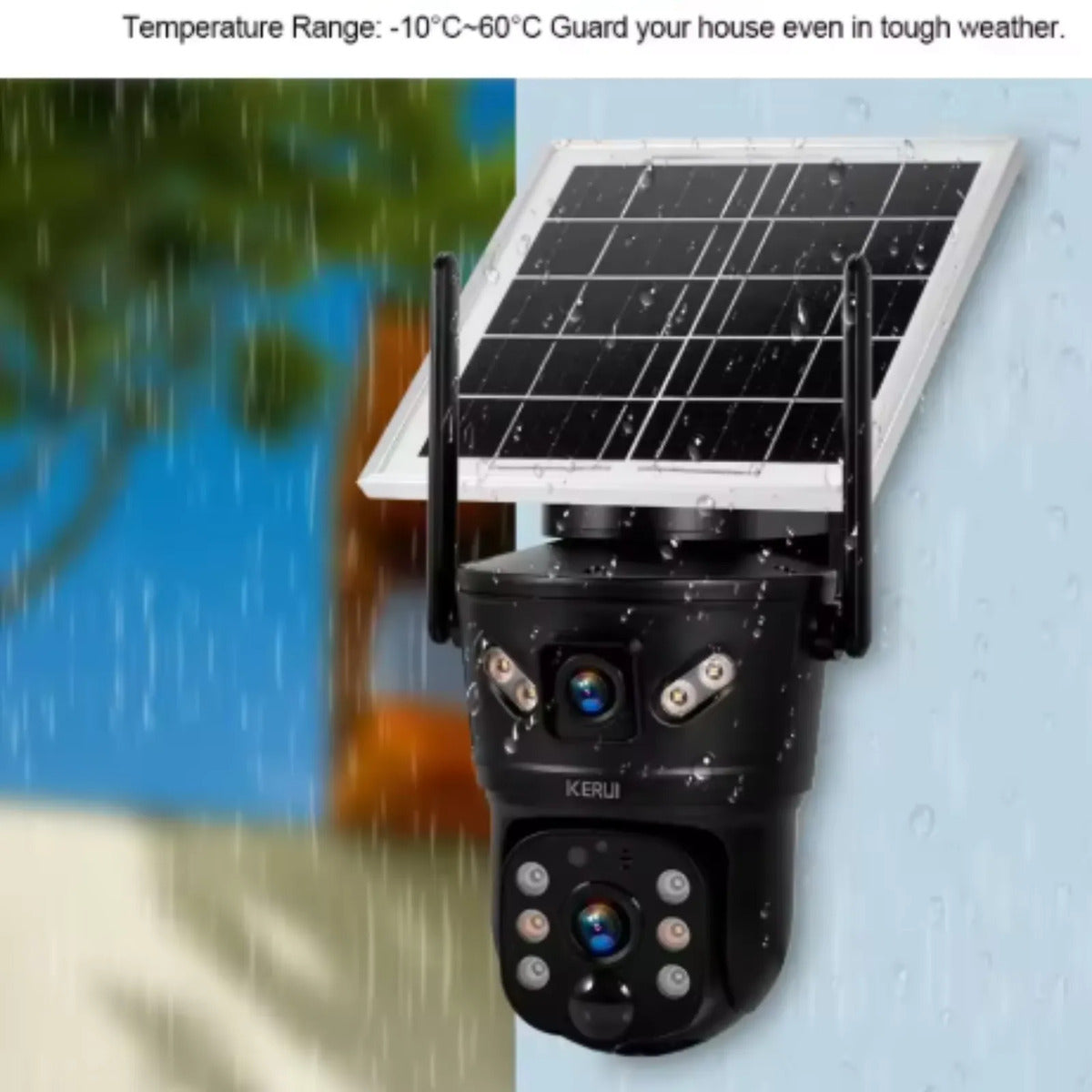 Cámara Solar Doble Lente 4G IP67 Visión Nocturna App ICSEE