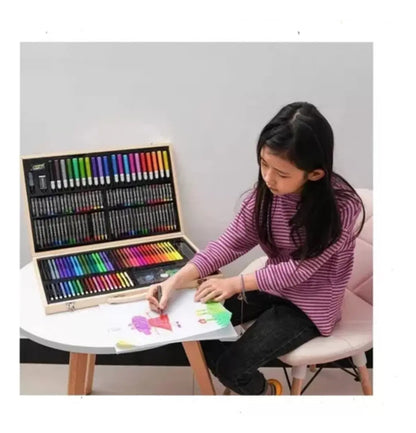 Set de Arte 180 Piezas – Kit Completo de Dibujo y Pintura