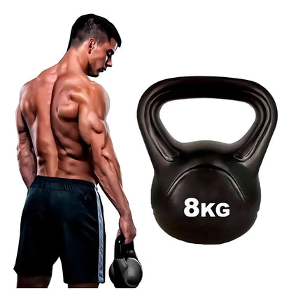 Pesa Rusa Kettlebell 8 kg – PVC Antideslizante para Crossfit y Fitness