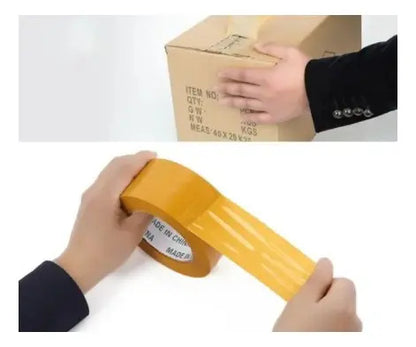 Pack 6 Cinta Adhesiva Huincha De Embalaje Ancho 6cm Amarillo