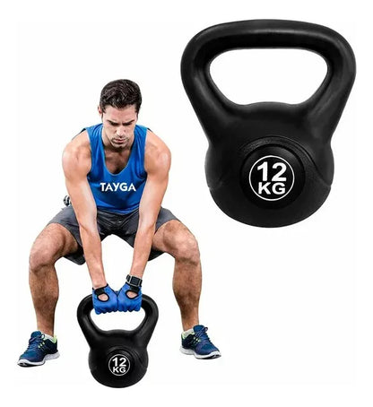 Pesa Rusa Kettlebell 12 kg – PVC Antideslizante para Crossfit y Fitness