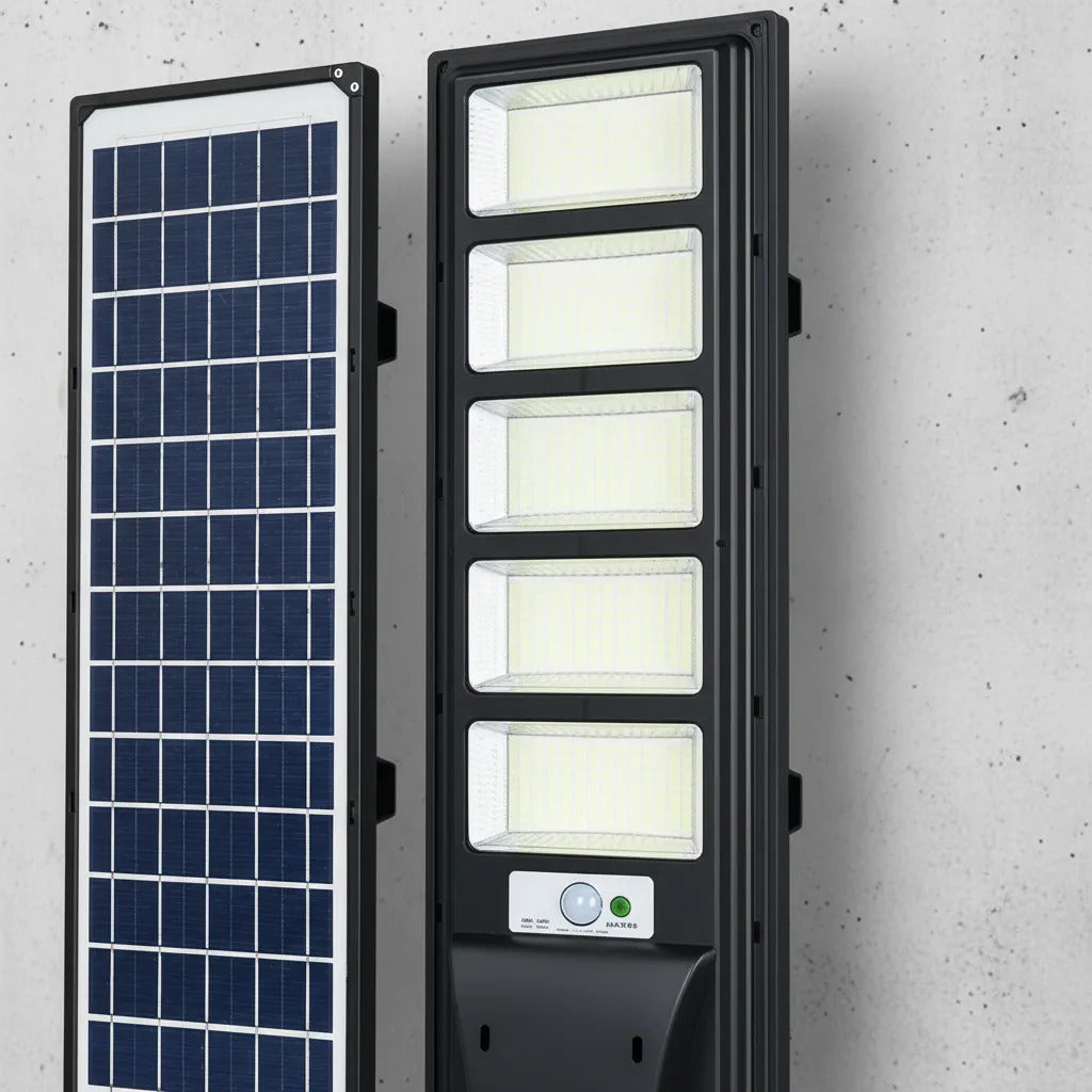 Foco Solar LED 1500W IP67 Sensor Movimiento Control Remoto