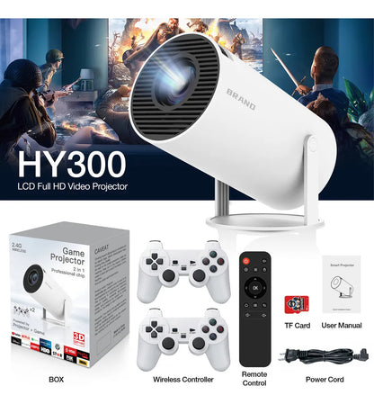 Proyector Portátil YX100 Full HD 1080p – Android TV, Wi-Fi, Bluetooth y 2 Mandos