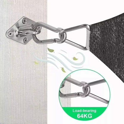 Kit Anclaje Toldo Vela Acero Inoxidable 304 con Ganchos y Tensores
