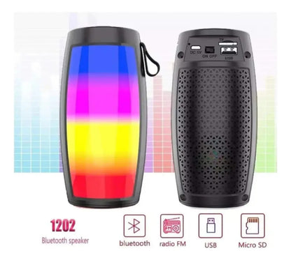 Parlante Bluetooth Portátil con Luces LED RGB