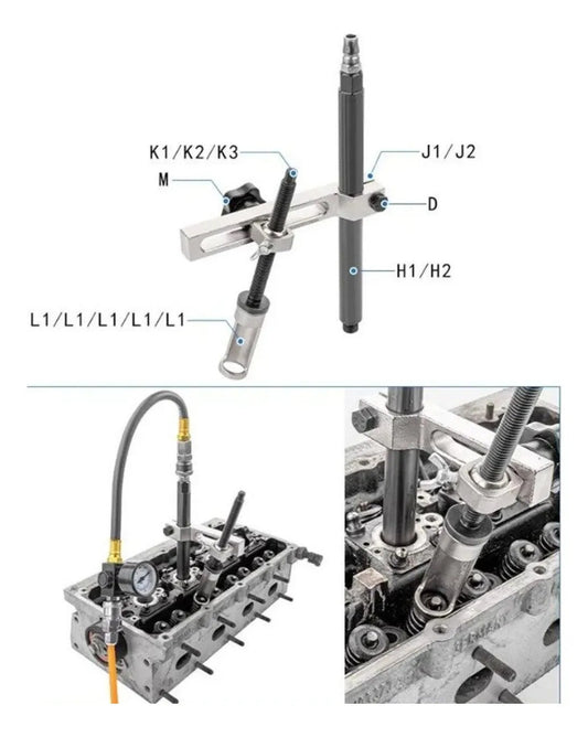 Kit Compresor de Válvulas y Retenes de Culata | OHV OHC Gasolina Diésel