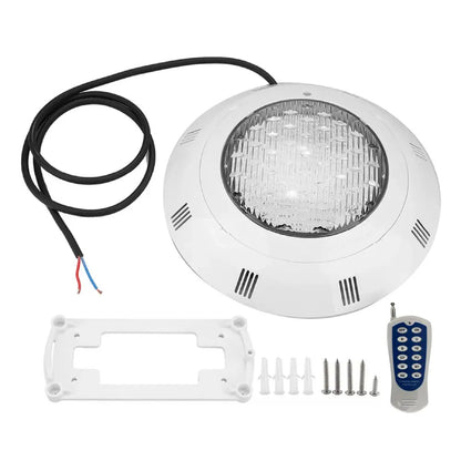 Foco Led Para Piscina Con 7 Luces De Colores 12w Colores Rgb Sumergible Con Control Remoto Ip68