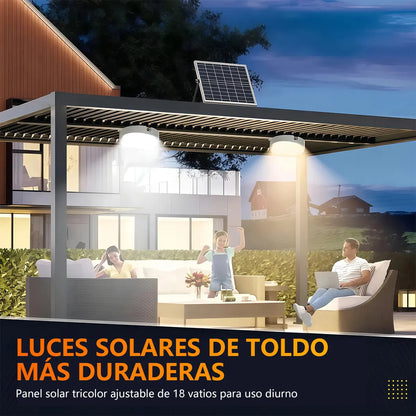 Lámpara LED Plafón Solar 200W Luz Blanca Fría Interior/Exterior