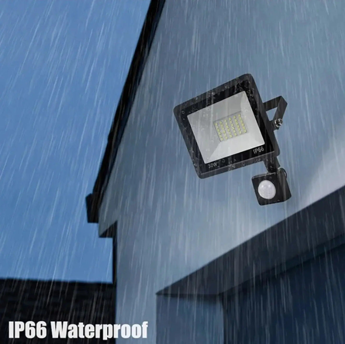 Pack 3 Focos LED 30W Sensor Movimiento Exterior