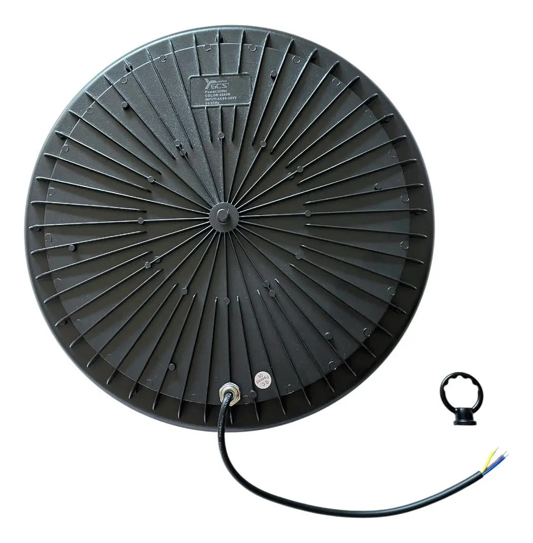 Campana LED UFO High Bay 200W | 6500K Luz Fría Industrial