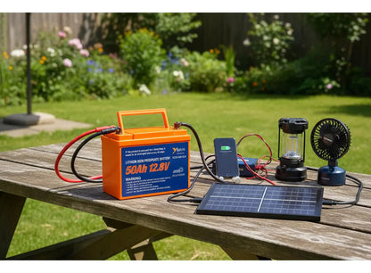 Batería LiFePO4 12V 50Ah con BMS – 6000 Ciclos para Energía Solar y Off-Grid
