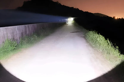 Linterna Minera LED 1200W Largo Alcance +500m con Carga USB y Regulador